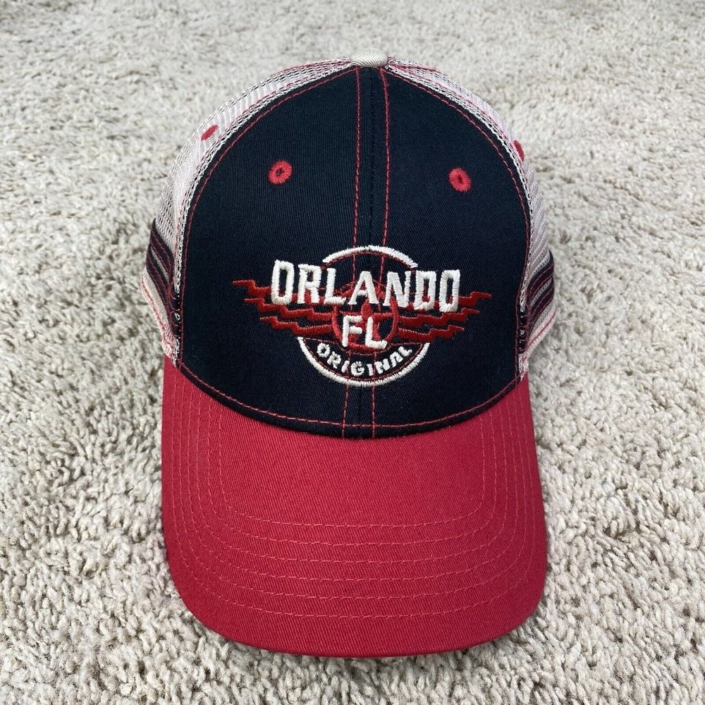 Orlando Florida Original‎ Premium 51 Red Thread Hat Snapback Black Red Mesh Cap
